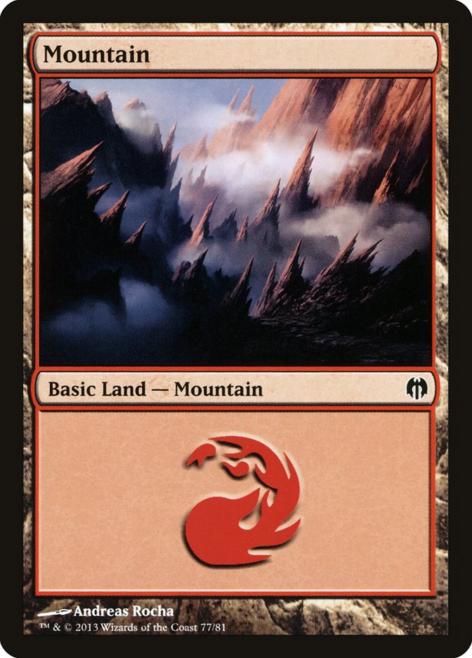 Mountain (77) [Duel Decks: Heroes vs. Monsters] | Tacoma Games