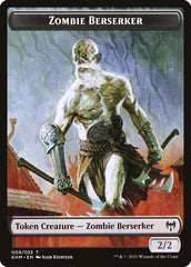 Elf Warrior // Zombie Berserker Double-Sided Token [Kaldheim Tokens] | Tacoma Games