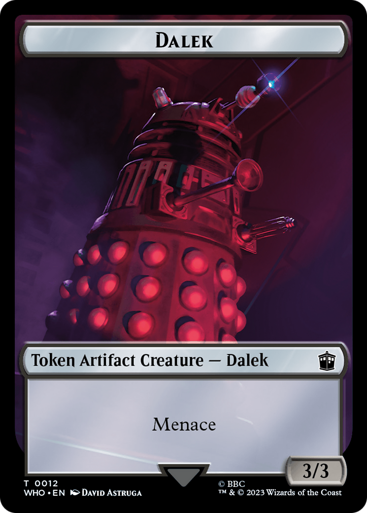 Dalek // Alien Salamander Double-Sided Token [Doctor Who Tokens] | Tacoma Games