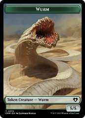 Wurm // Spider Double-Sided Token [Commander Masters Tokens] | Tacoma Games