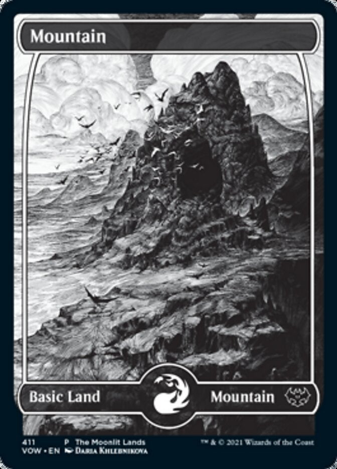 Mountain (The Moonlit Lands) (Foil Etched) [Innistrad: Crimson Vow Promos] | Tacoma Games