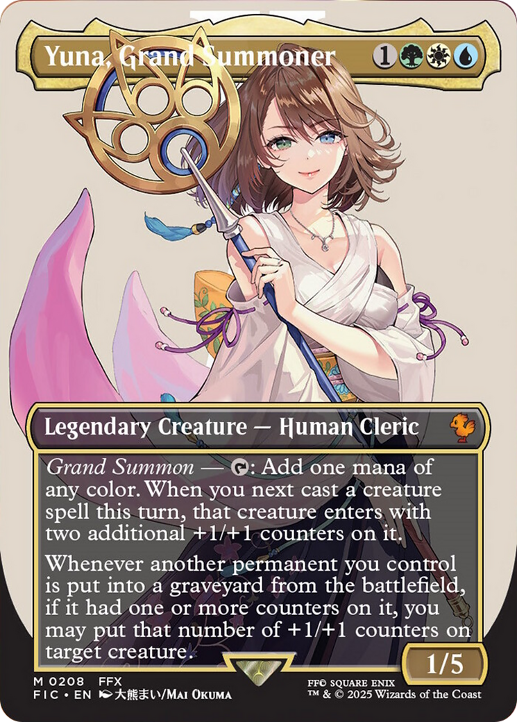 Yuna, Grand Summoner (Borderless) [FINAL FANTASY Commander] | Tacoma Games
