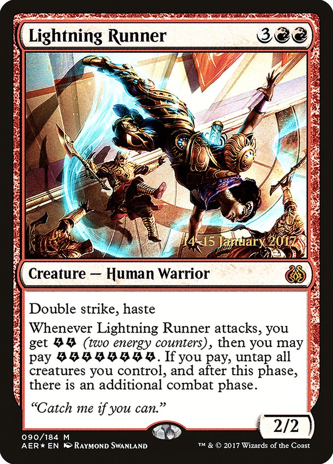 Lightning Runner [Aether Revolt Prerelease Promos] | Tacoma Games