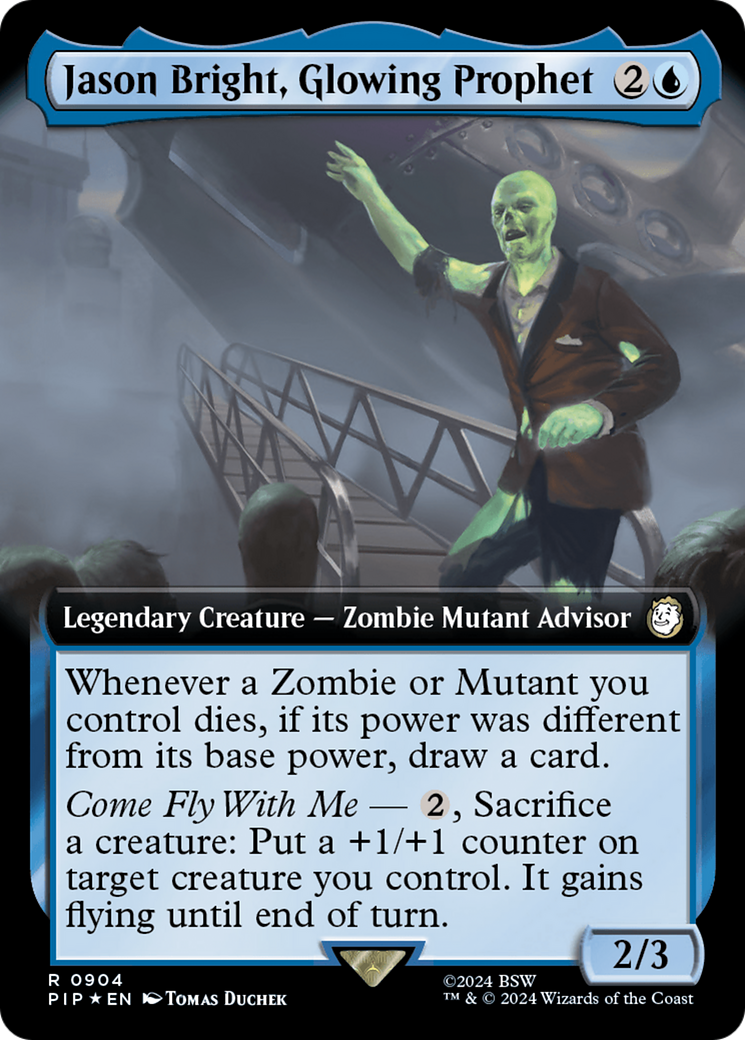 Jason Bright, Glowing Prophet (Extended Art) (Surge Foil) [Fallout] | Tacoma Games
