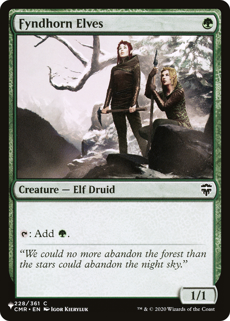 Fyndhorn Elves [The List Reprints] | Tacoma Games