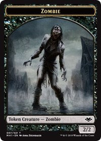 Zombie (007) // Serra the Benevolent Emblem (020) Double-Sided Token [Modern Horizons Tokens] | Tacoma Games