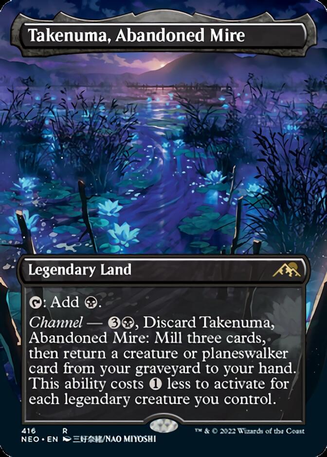 Takenuma, Abandoned Mire (Borderless Alternate Art) [Kamigawa: Neon Dynasty] | Tacoma Games