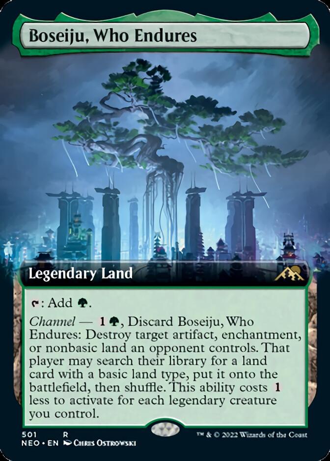 Boseiju, Who Endures (Extended Art) [Kamigawa: Neon Dynasty] | Tacoma Games