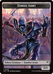 Zombie Army // Goblin Double-Sided Token [Reality Fracture Commander Tokens] | Tacoma Games