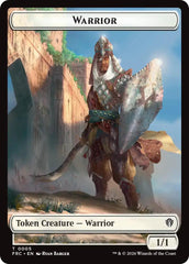 Warrior // Shark Double-Sided Token [Reality Fracture Commander Tokens] | Tacoma Games