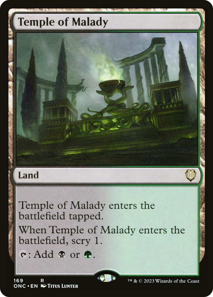 Temple of Malady [Phyrexia: All Will Be One Commander] | Tacoma Games