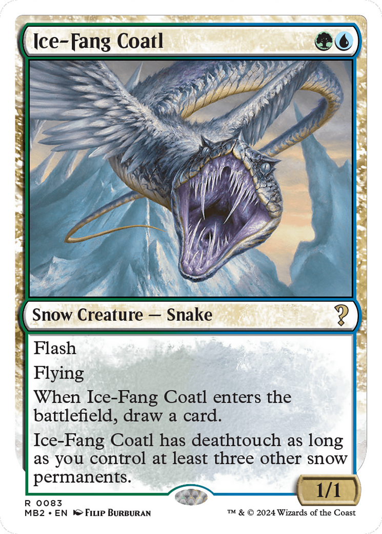 Ice-Fang Coatl (White Border) [Mystery Booster 2] | Tacoma Games