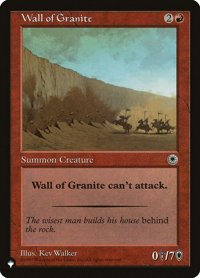 Wall of Granite [The List] | Tacoma Games