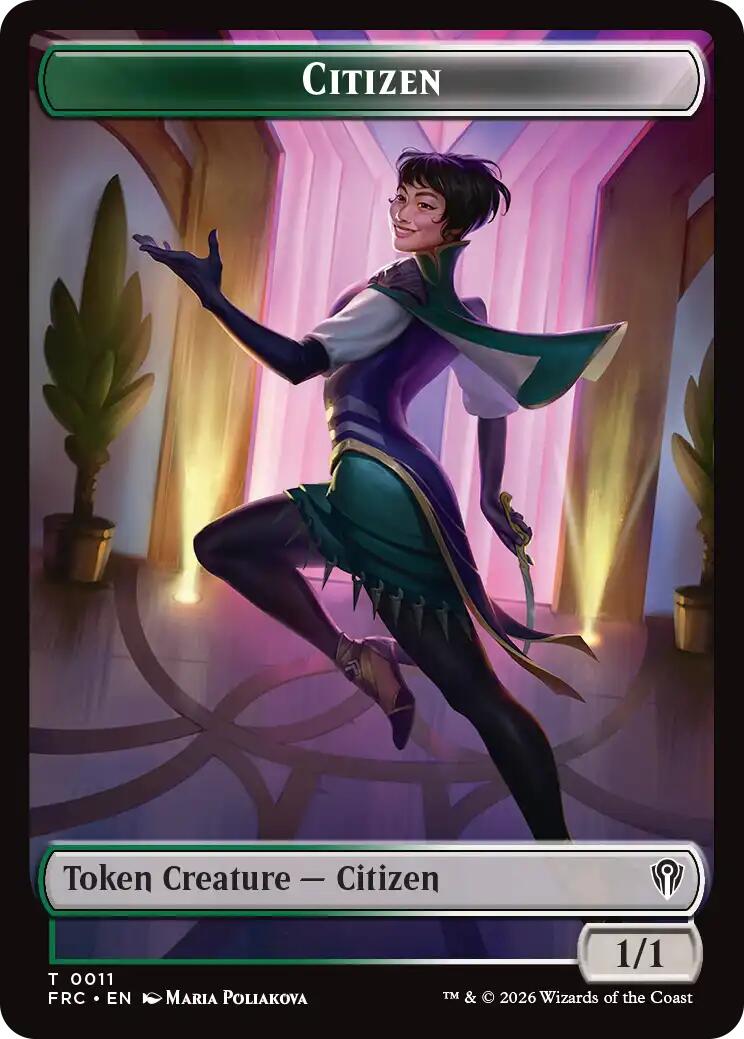 Citizen // Phyrexian Mite Double-Sided Token [Reality Fracture Commander Tokens] | Tacoma Games