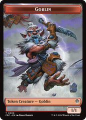 Goblin // Spirit Double-Sided Token [Reality Fracture Commander Tokens] | Tacoma Games