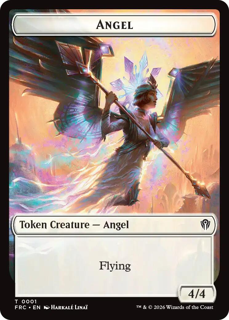 Angel // Myr Double-Sided Token [Reality Fracture Commander Tokens] | Tacoma Games