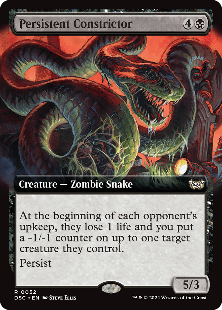 Persistent Constrictor (Extended Art) [Duskmourn: House of Horror Commander] | Tacoma Games