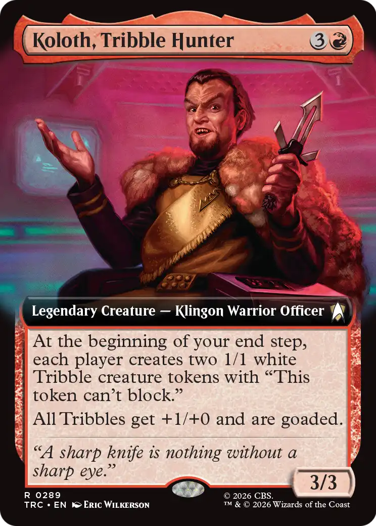 Koloth, Tribble Hunter (Extended Art) [Star Trek] | Tacoma Games