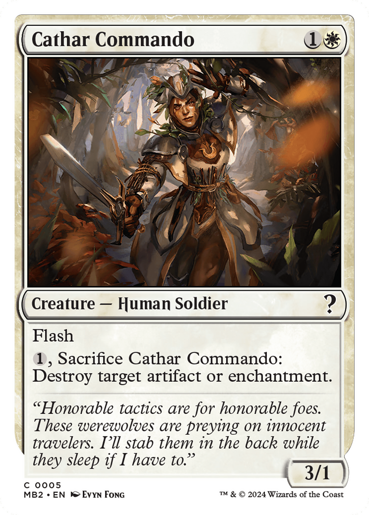 Cathar Commando (White Border) [Mystery Booster 2] | Tacoma Games