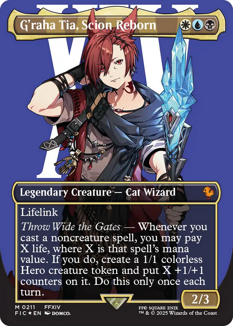 G'raha Tia, Scion Reborn (Borderless) (Surge Foil) [FINAL FANTASY Commander] | Tacoma Games