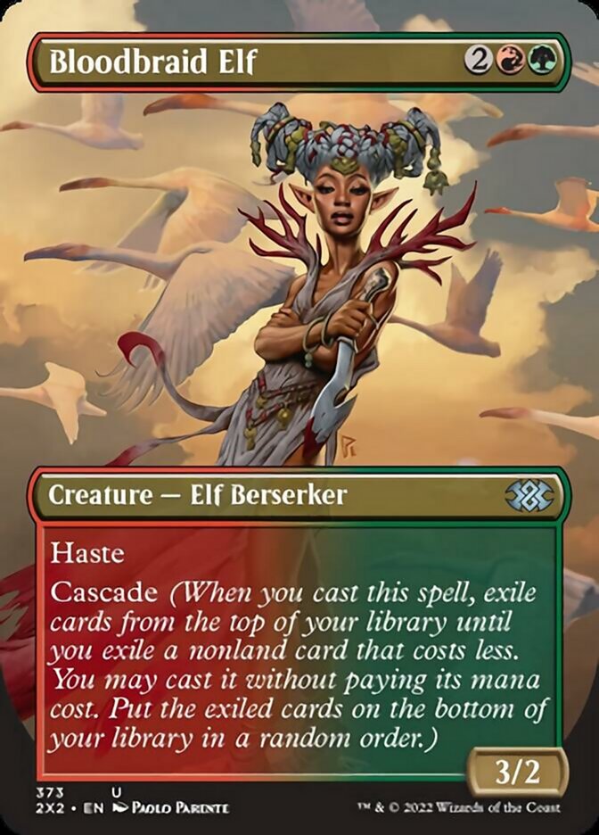 Bloodbraid Elf (Borderless Alternate Art) [Double Masters 2022] | Tacoma Games