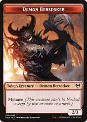 Treasure // Demon Berserker Double-Sided Token [Kaldheim Tokens] | Tacoma Games