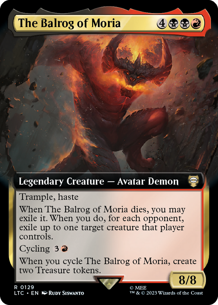 The Balrog of Moria (Extended Art) [The Lord of the Rings: Tales of Middle-Earth Commander] | Tacoma Games