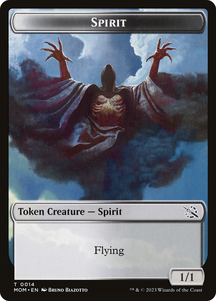 Monk // Spirit (14) Double-Sided Token [March of the Machine Tokens] | Tacoma Games