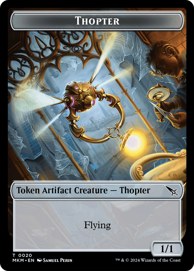 Thopter (0020) // Spirit Double-Sided Token [Murders at Karlov Manor Tokens] | Tacoma Games