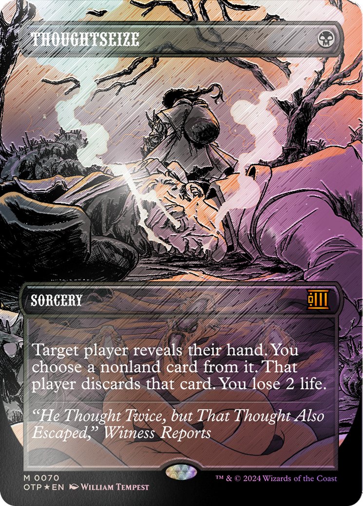 Thoughtseize (Textured Foil) [Outlaws of Thunder Junction: Breaking News] | Tacoma Games