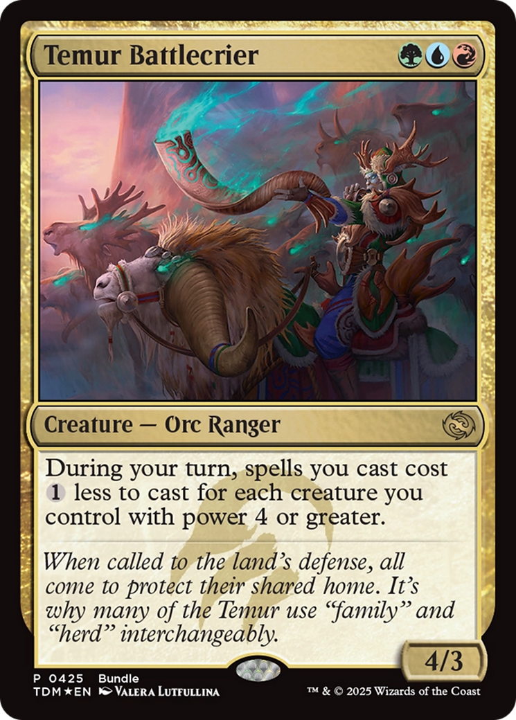 Temur Battlecrier (Bundle) [Tarkir: Dragonstorm Promos] | Tacoma Games