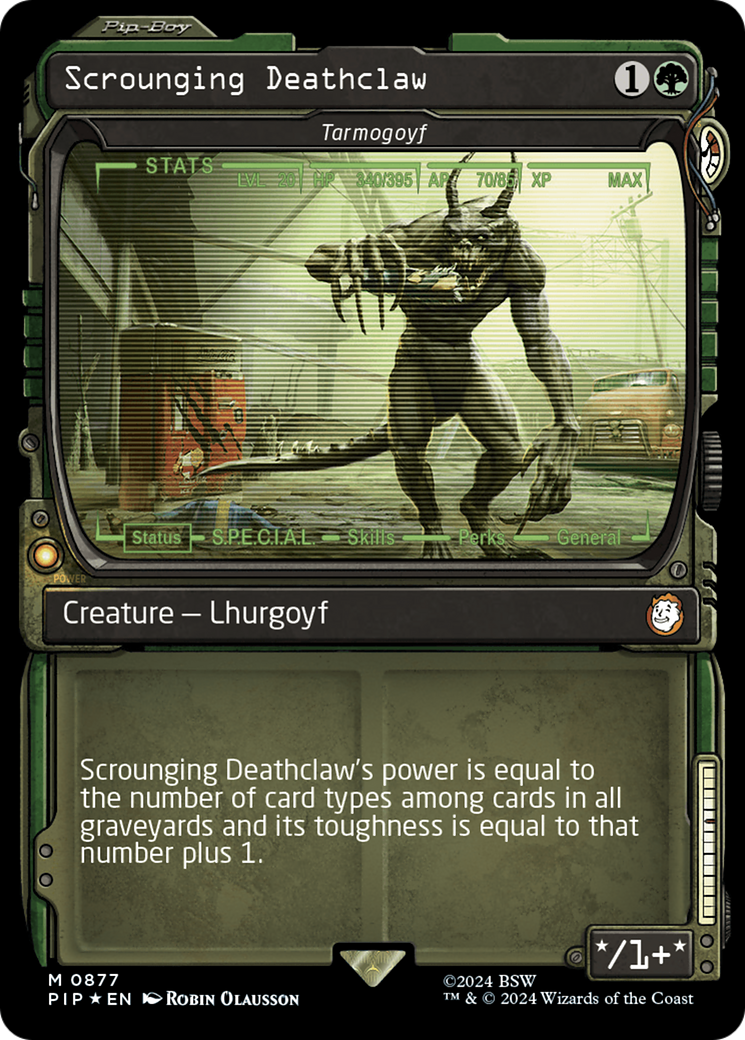 Scrounging Deathclaw - Tarmogoyf (Showcase) (Surge Foil) [Fallout] | Tacoma Games