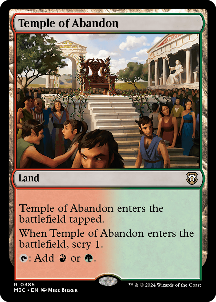 Temple of Abandon (Ripple Foil) [Modern Horizons 3 Commander] | Tacoma Games