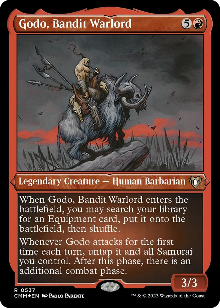 Godo, Bandit Warlord (Foil Etched) [Commander Masters] | Tacoma Games