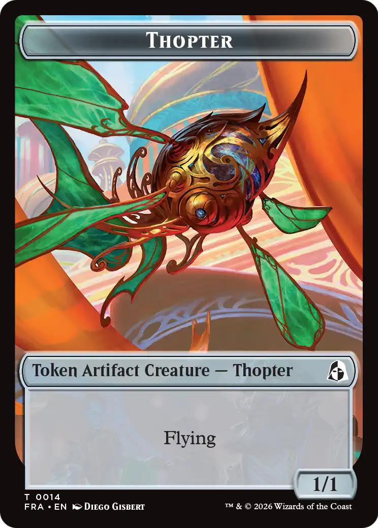 Heartwood // Thopter Double-Sided Token [Reality Fracture Tokens] | Tacoma Games