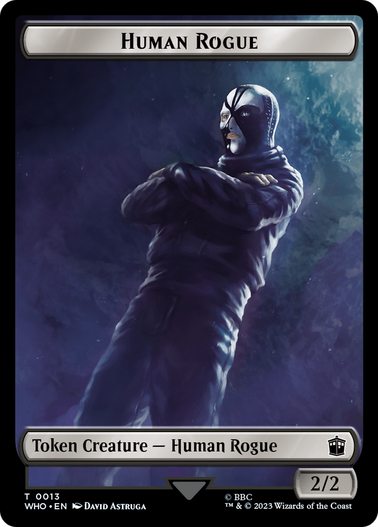 Human Rogue // Clue (0021) Double-Sided Token [Doctor Who Tokens] | Tacoma Games