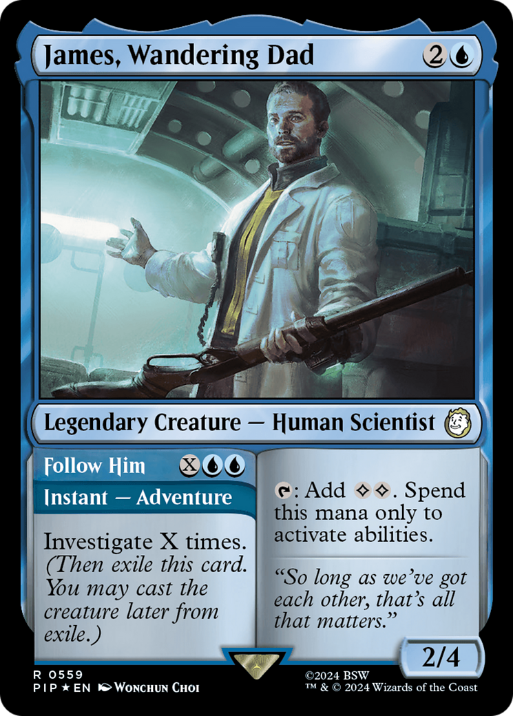 James, Wandering Dad // Follow Him (Surge Foil) [Fallout] | Tacoma Games