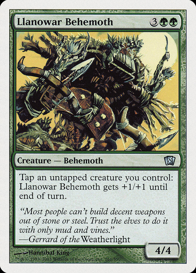 Llanowar Behemoth (8th Edition) [Oversize Cards] | Tacoma Games