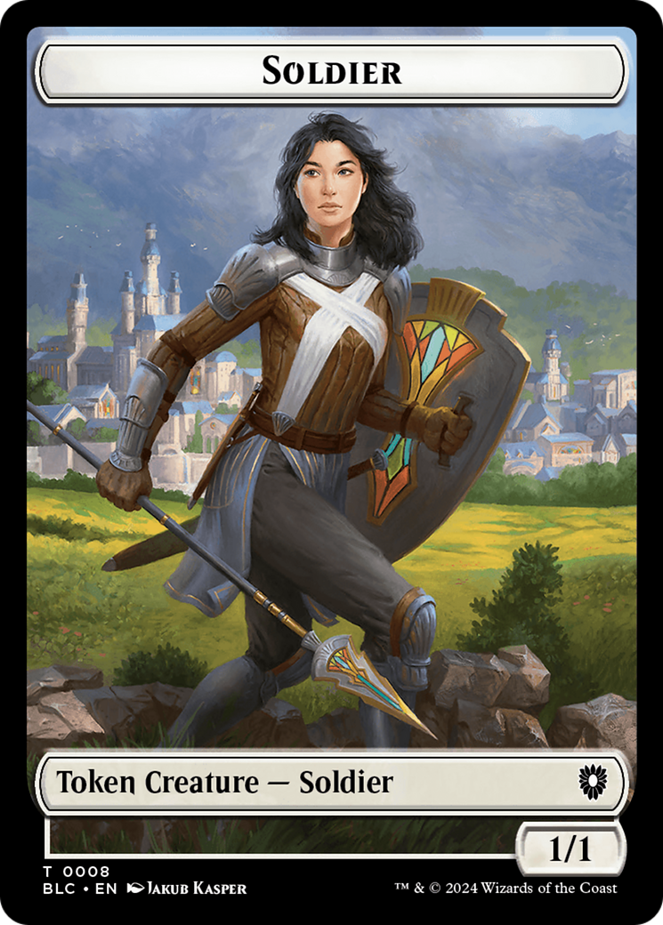 Human // Soldier Double-Sided Token [Bloomburrow Commander Tokens] | Tacoma Games