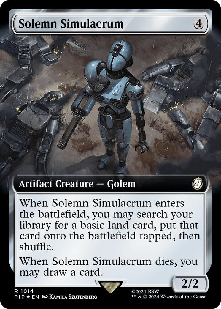 Solemn Simulacrum (Extended Art) (Surge Foil) [Fallout] | Tacoma Games