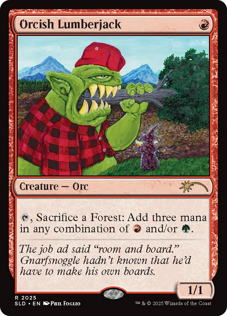 Orcish Lumberjack (2025) (Rainbow Foil) [Secret Lair Drop Series] | Tacoma Games