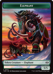 Elephant // Treasure Double-Sided Token [Tarkir: Dragonstorm Tokens] | Tacoma Games