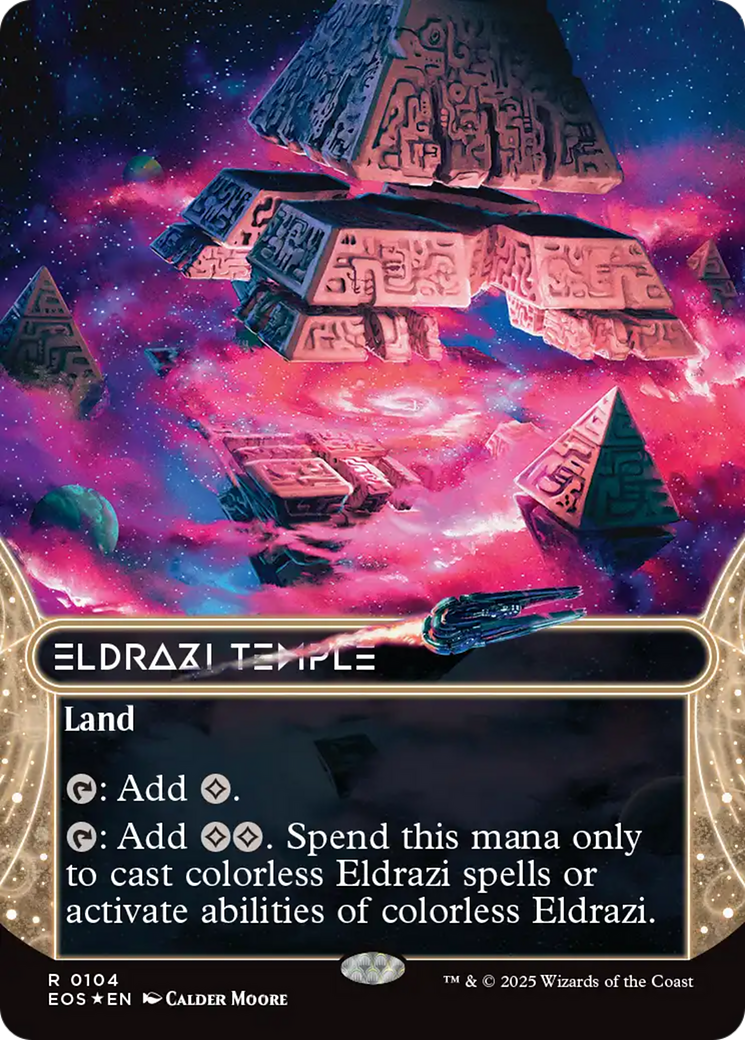 Eldrazi Temple (0104) (Borderless) (Galaxy Foil) [Edge of Eternities: Stellar Sights] | Tacoma Games