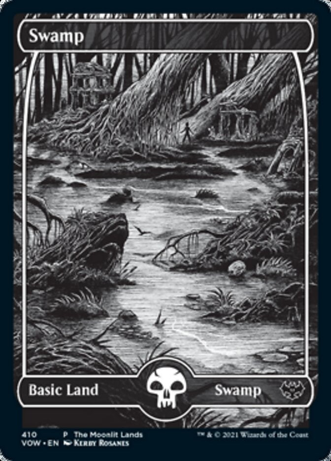 Swamp (The Moonlit Lands) (Foil Etched) [Innistrad: Crimson Vow Promos] | Tacoma Games