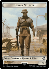 Treasure (0018) // Human Soldier Double-Sided Token [Fallout Tokens] | Tacoma Games