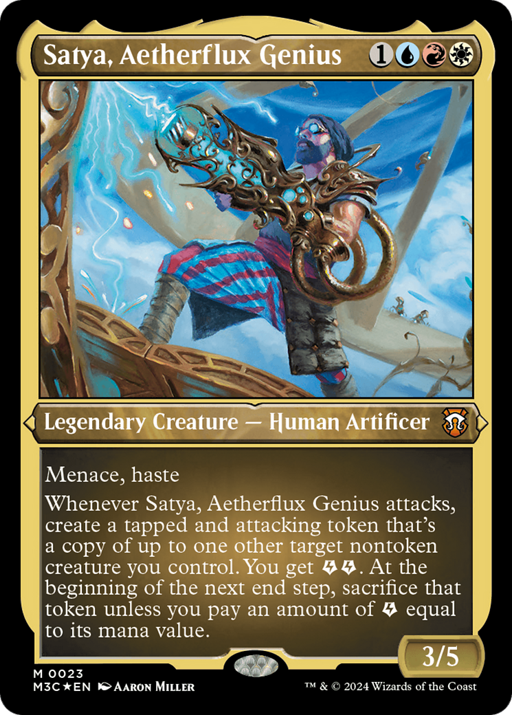 Satya, Aetherflux Genius (Foil Etched) [Modern Horizons 3 Commander] | Tacoma Games