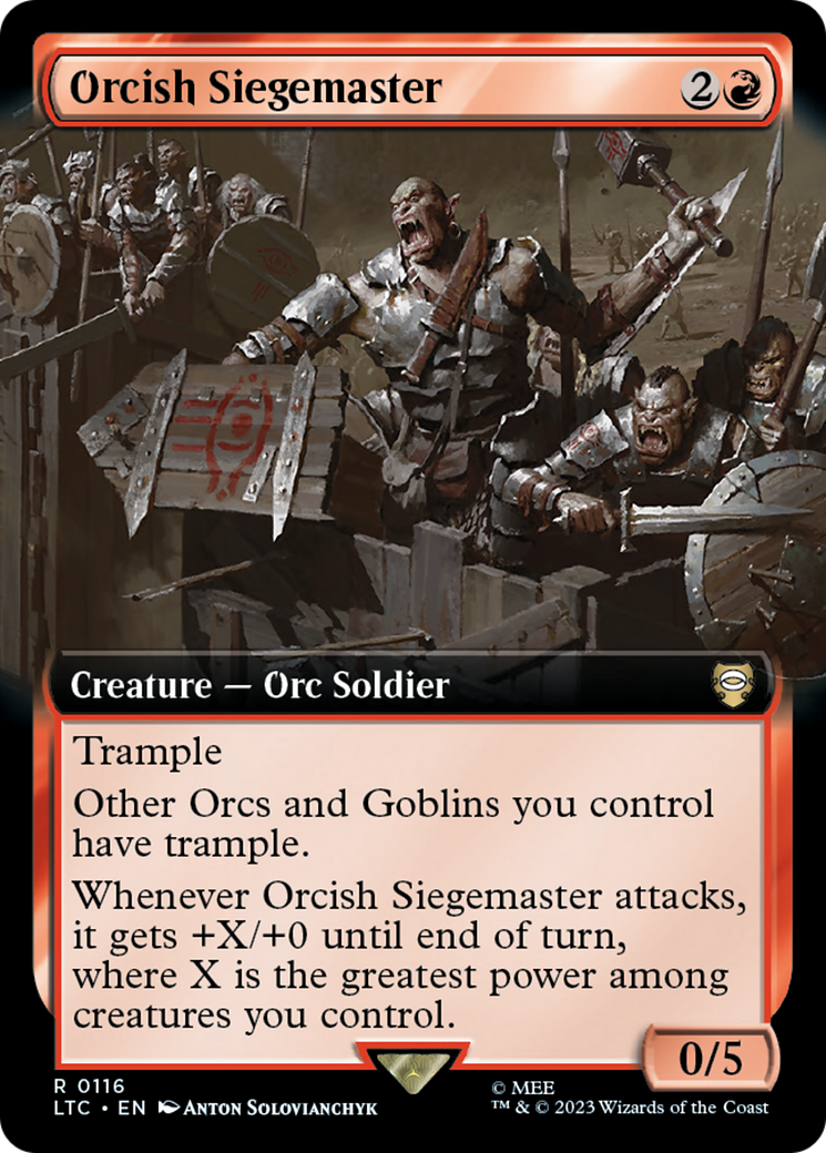 Orcish Siegemaster (Extended Art) [The Lord of the Rings: Tales of Middle-Earth Commander] | Tacoma Games