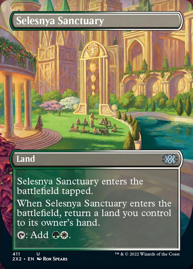 Selesnya Sanctuary (Borderless Alternate Art) [Double Masters 2022] | Tacoma Games