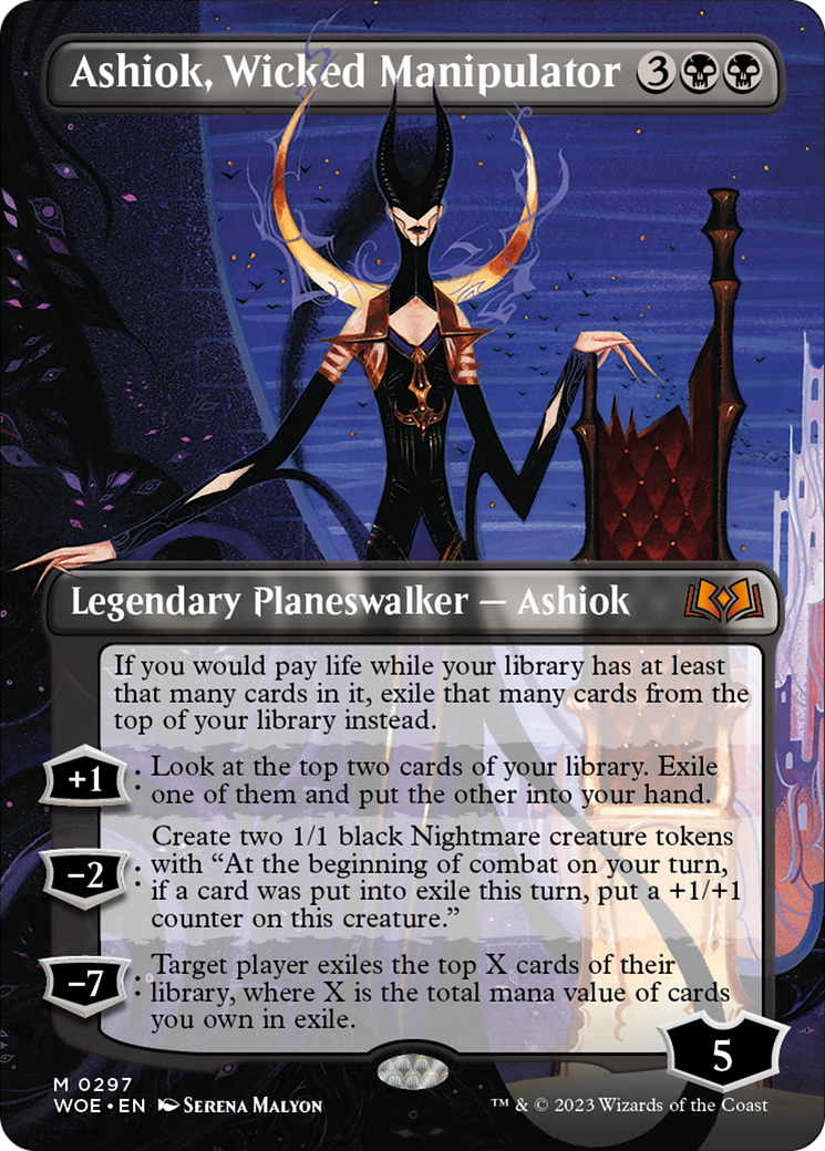 Ashiok, Wicked Manipulator (Borderless Alternate Art) [Wilds of Eldraine] | Tacoma Games