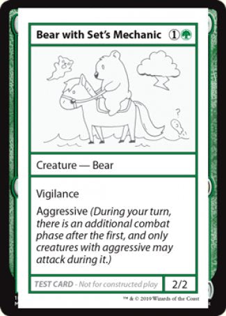 Bear with Set's Mechanic (2021 Edition) [Mystery Booster Playtest Cards] | Tacoma Games